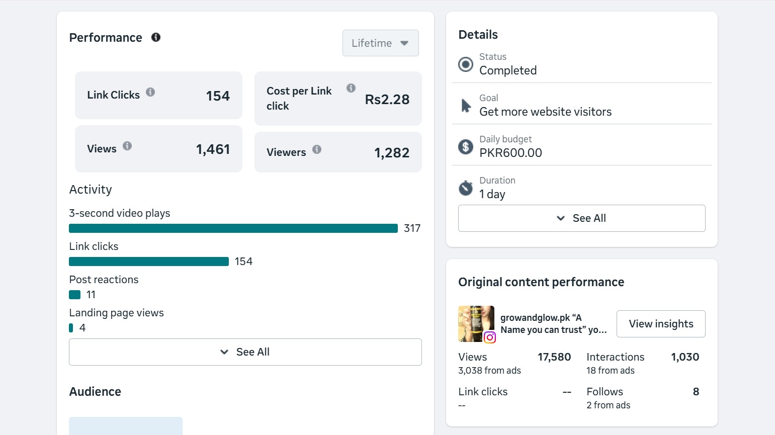 Instagram Growth Results